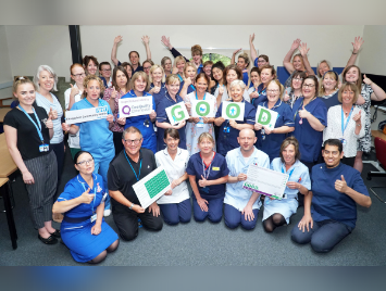 Oswestry Staff Celebrating our 'Good' CQC Rating