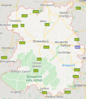 Shropshire map Shropshire map