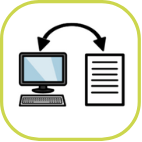 4-5 pathway image of a computer and a report