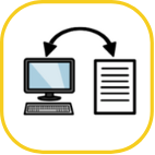 Standard pathway image of a computer and a report