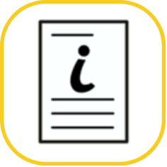 Standard pathway image of an information sheet symbol