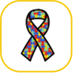 Standard pathway image of autism ribbon