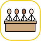 Standard pathway image of people behind a desk